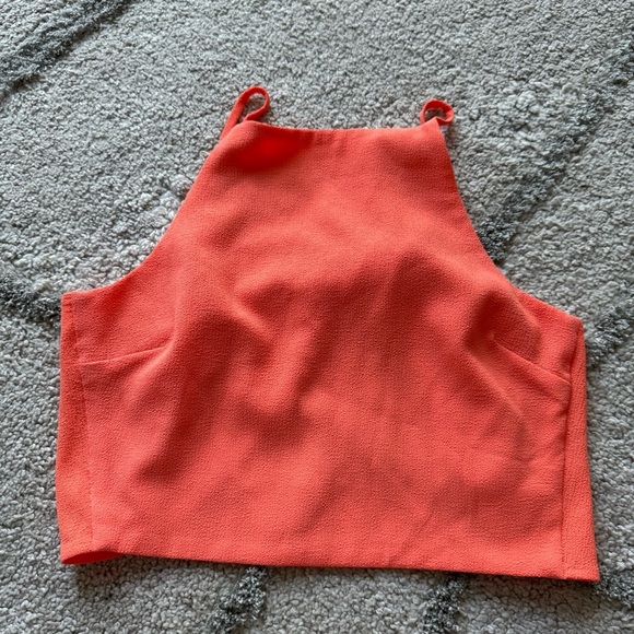 Show Me Your Mumu Havana crop top square high neck orange coral small - Picture 1 of 6